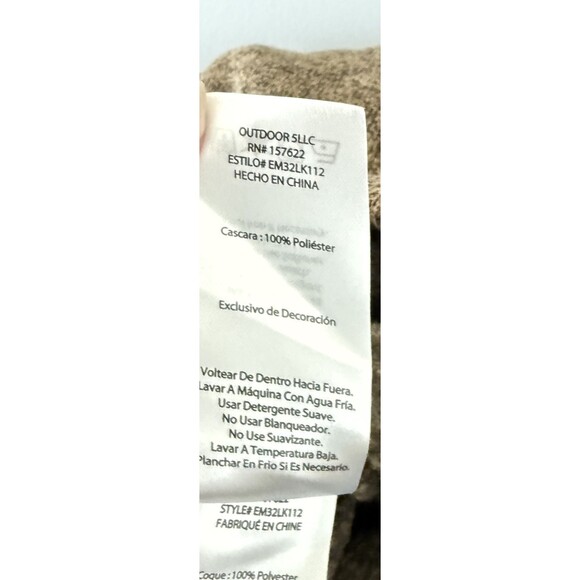 EDDIE BAUER XL Radiator Quarter Zip Fleece Lined Pullover Mock Sweater Brown - Picture 13 of 14